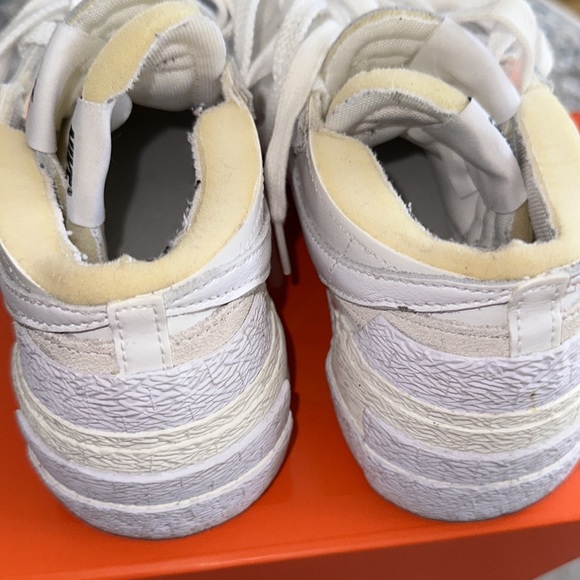 Nike X Sacai Blazer Low- white/Grey Men’s 6.5 - Picture 4 of 7